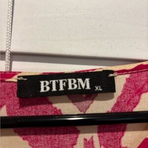 BTFBM Pink and Cream Top
